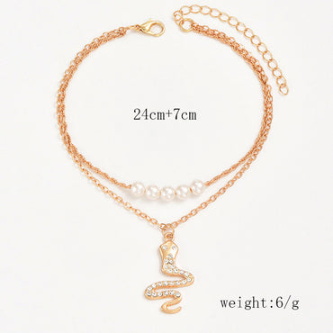 Simple Style Snake Alloy Women's Anklet