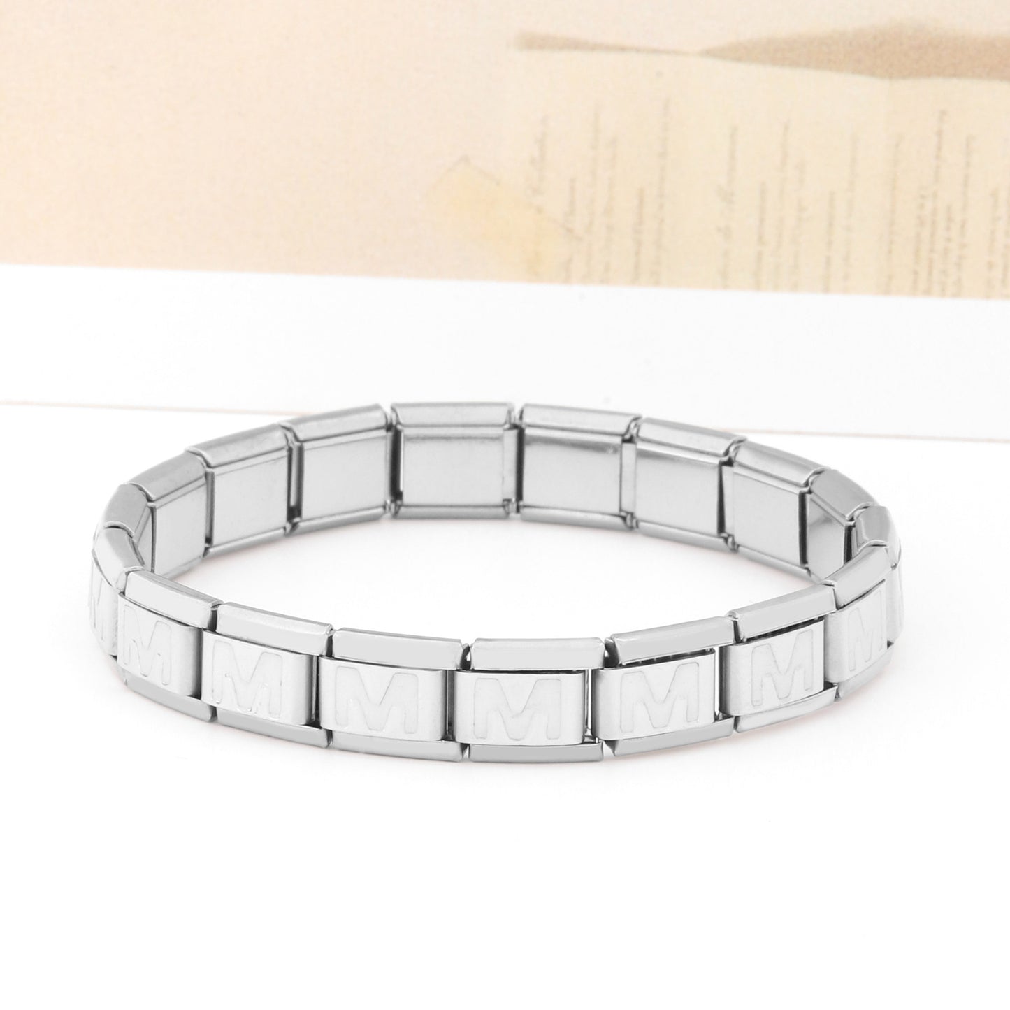 Stainless Steel IG Style Letter Polishing Bracelets