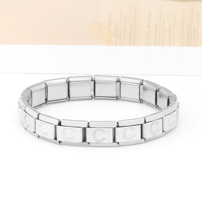 Stainless Steel IG Style Letter Polishing Bracelets