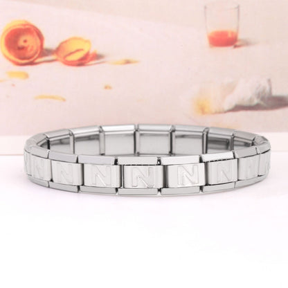 Stainless Steel IG Style Letter Polishing Bracelets