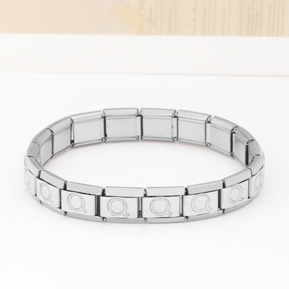 Stainless Steel IG Style Letter Polishing Bracelets