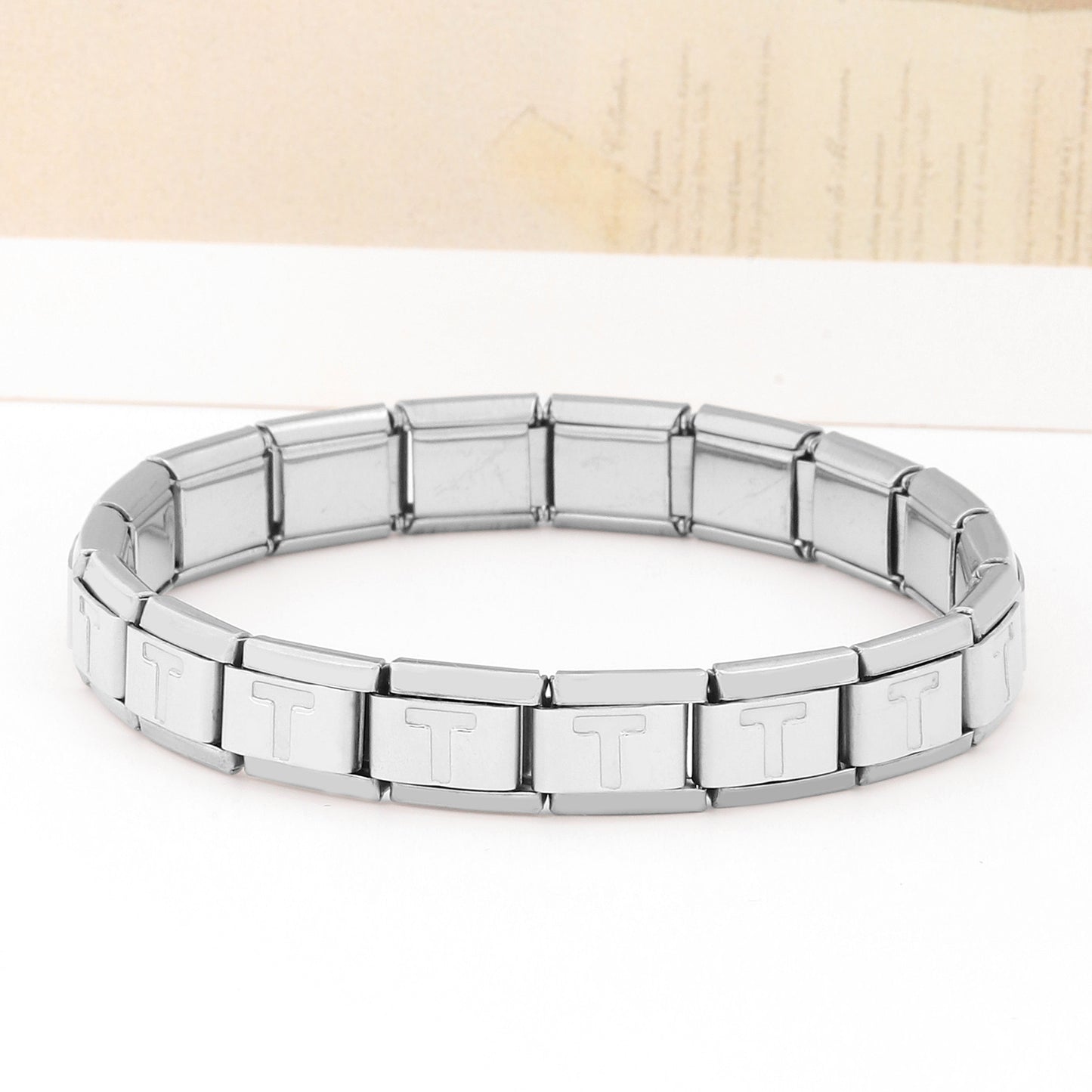 Stainless Steel IG Style Letter Polishing Bracelets