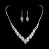 Luxurious Bridal Geometric Rhinestone Tassel Women's Jewelry Set