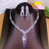 Luxurious Bridal Geometric Rhinestone Tassel Women's Jewelry Set