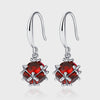 1 Pair Simple Style Geometric Inlay Sterling Silver Zircon Earrings