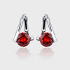 1 Pair Simple Style Geometric Inlay Sterling Silver Zircon Earrings