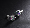 1 Pair Simple Style Geometric Inlay Sterling Silver Zircon Ear Studs