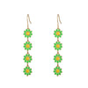 1 Pair Pastoral Daisy Copper Gold Plated Dangling Earrings