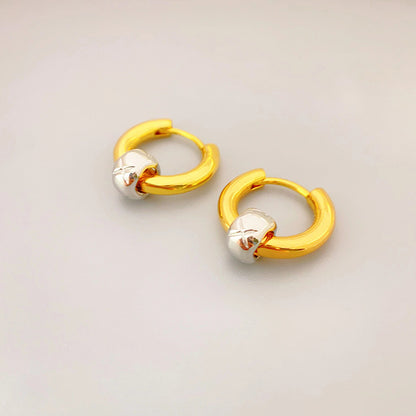 1 Pair Simple Style Geometric Copper 18K Gold Plated Earrings