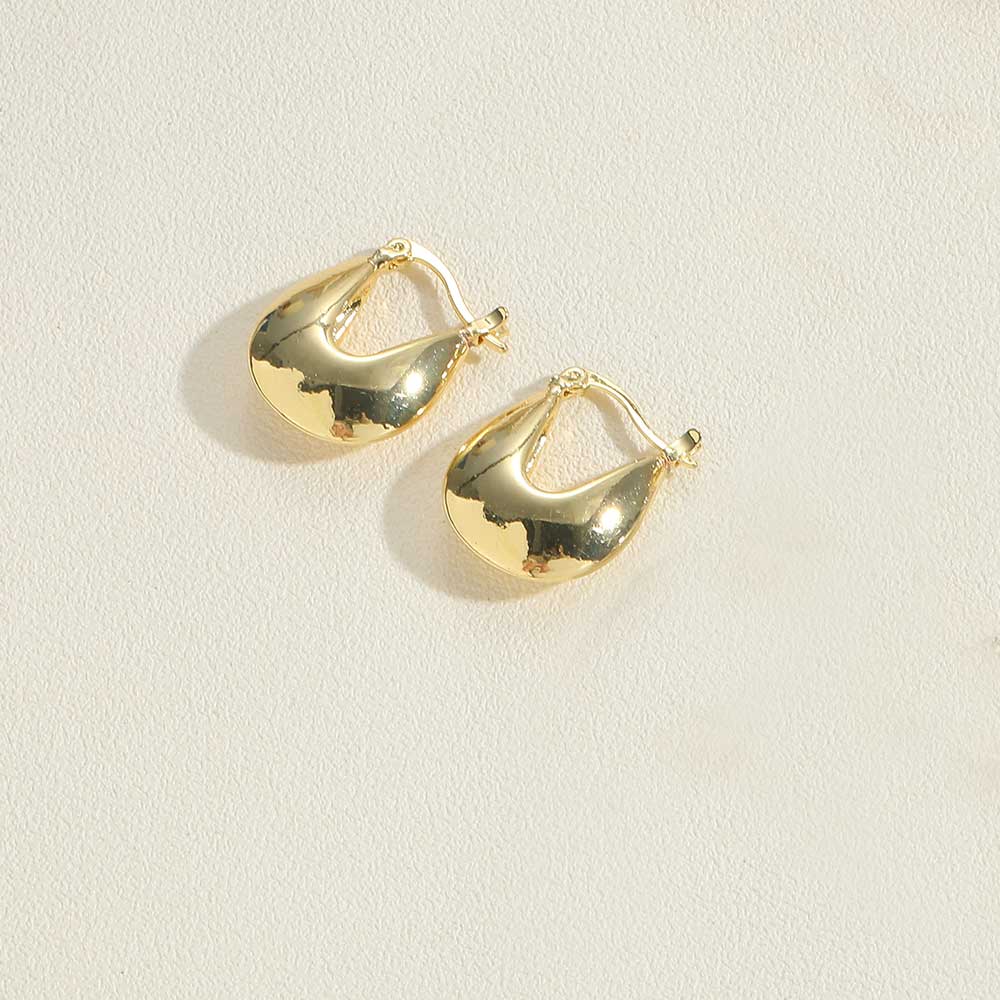 1 Pair IG Style Simple Style Geometric Copper 14K Gold Plated Earrings