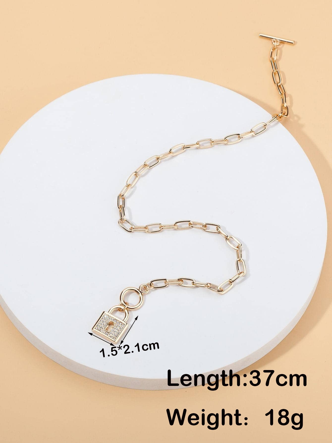 Stainless Steel Copper Gold Plated Rhodium Plated Silver Plated Vintage Style Simple Style Classic Style Solid Color Lock Toggle Inlay Zircon Double Layer Necklaces Pendant Necklace