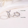 1 Pair Simple Style Fish Tail Brass Rhodium Plated Earrings