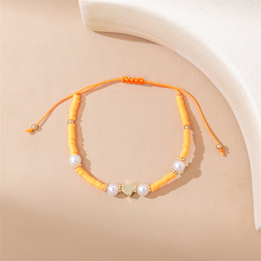 Casual Simple Style Star Heart Shape Soft Clay Beaded Women's Bracelets