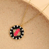 Copper Simple Style Classic Style Color Block Inlay Zircon Pendant Necklace