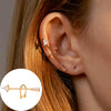 1 Piece Simple Style Commute Geometric Inlay Copper Zircon Ear Cuffs