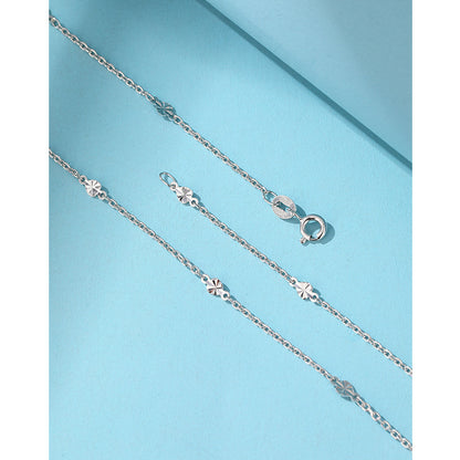 Sterling Silver Simple Style Geometric Plating Necklace