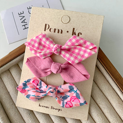 Kid'S Sweet Bow Knot Alloy Cloth Hair Clip