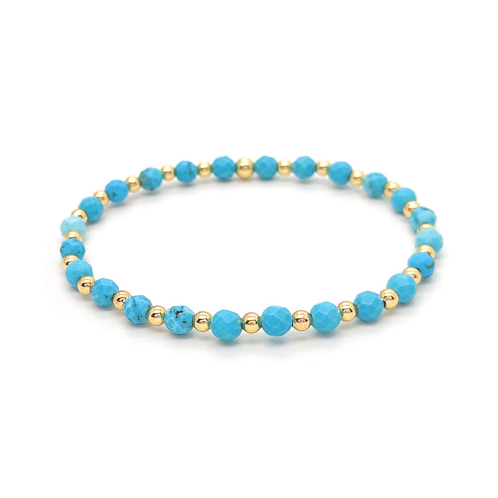 IG Style Handmade Simple Style Round Beaded Turquoise Copper Bracelets In Bulk