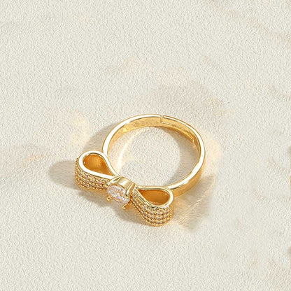 Wholesale Vintage Style Simple Style Commute Geometric Copper Inlay 14K Gold Plated Zircon Open Rings