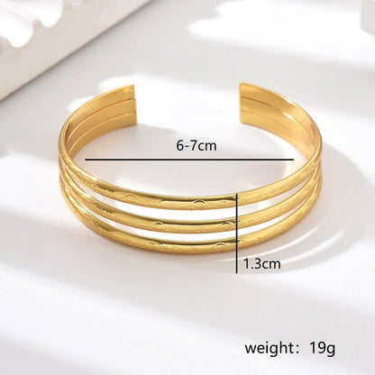 Stainless Steel Elegant Simple Style Solid Color Bangle