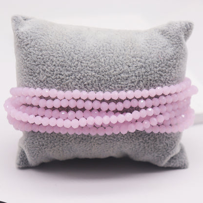 IG Style Casual Elegant Letter Heart Shape Artificial Crystal Glass Beaded Knitting Tassel Women's Bracelets