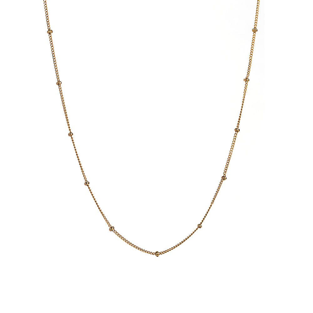 Casual Simple Style Solid Color Stainless Steel 18k Gold Plated Necklace