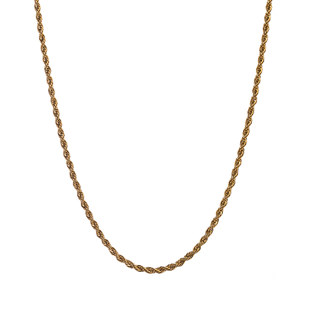 Casual Simple Style Solid Color Stainless Steel 18k Gold Plated Necklace