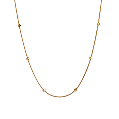 Casual Simple Style Solid Color Stainless Steel 18k Gold Plated Necklace