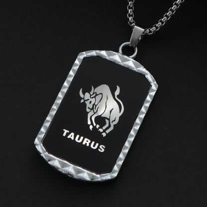 Steel Exaggerated Funny Constellation Pendant Necklace