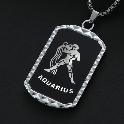 Steel Exaggerated Funny Constellation Pendant Necklace