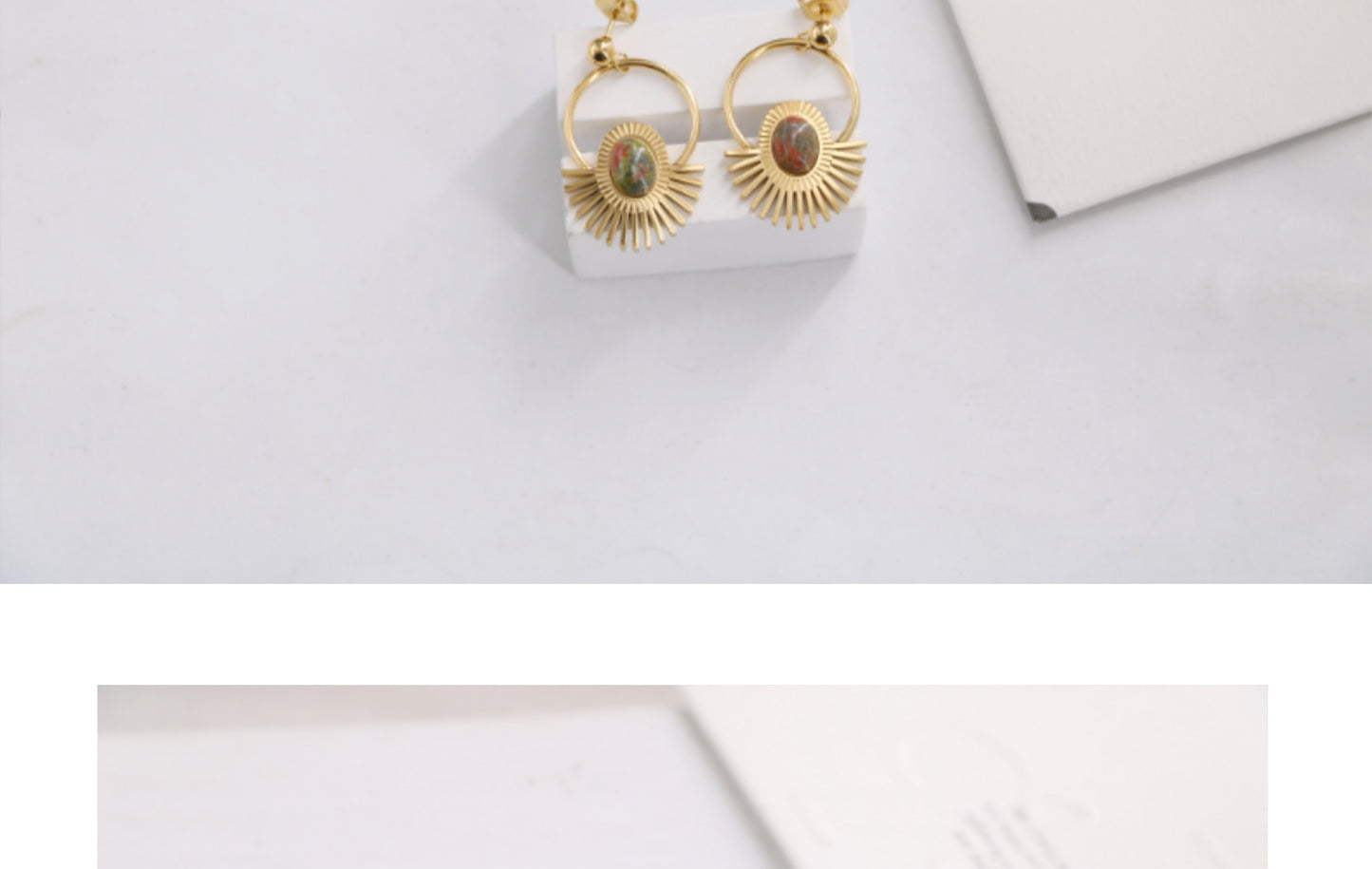 1 Pair Retro Geometric Plating Titanium Steel Gold Plated Drop Earrings