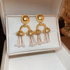 1 Pair Retro Solid Color Plating Copper Drop Earrings