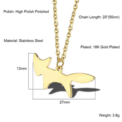 Stainless Steel 18K Gold Plated Simple Style Classic Style Little Bear Dinosaur Plating Pendant Necklace