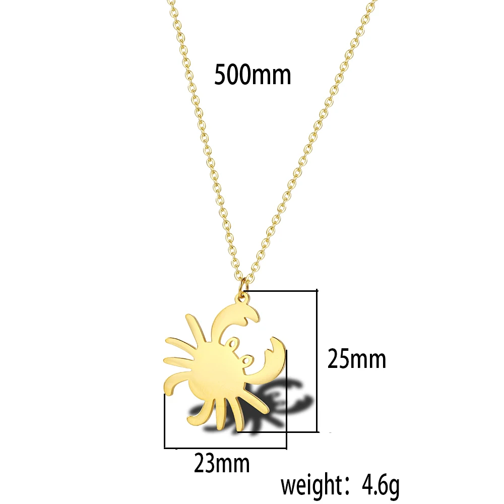 Stainless Steel 18K Gold Plated Simple Style Classic Style Little Bear Dinosaur Plating Pendant Necklace