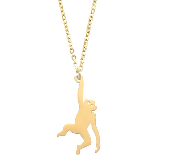 Stainless Steel 18K Gold Plated Simple Style Classic Style Little Bear Dinosaur Plating Pendant Necklace