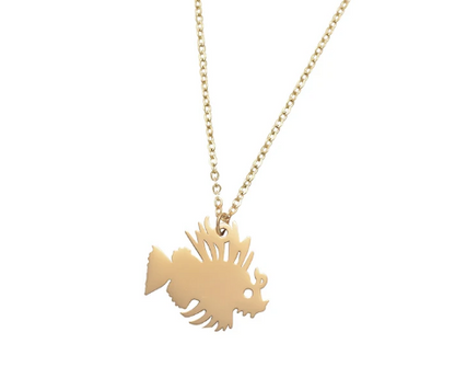 Stainless Steel 18K Gold Plated Simple Style Classic Style Little Bear Dinosaur Plating Pendant Necklace