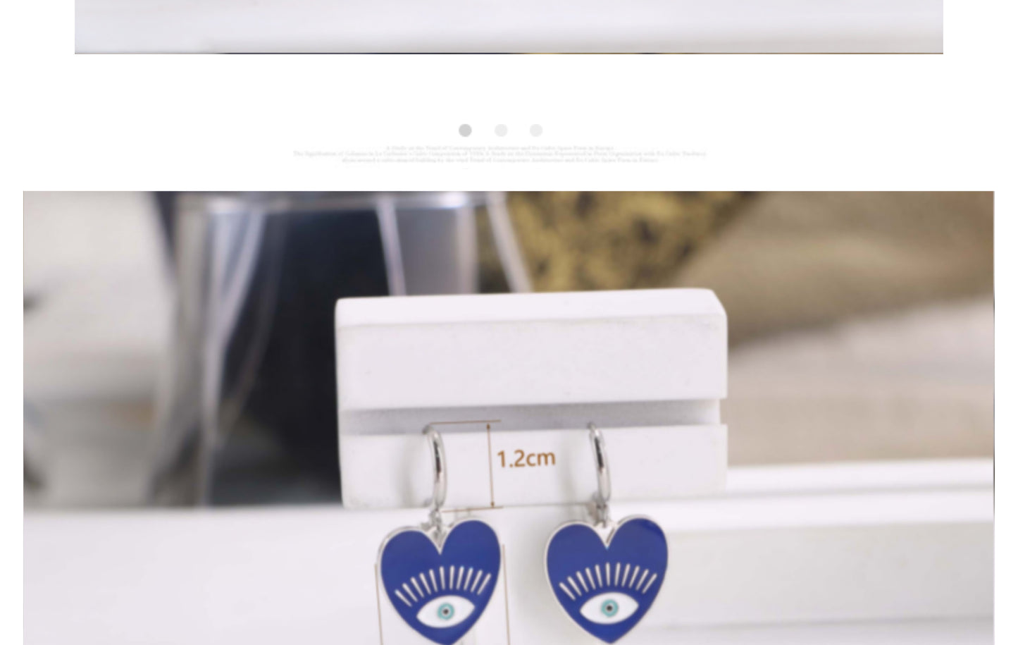 1 Pair Casual Simple Style Devil's Eye Heart Shape Enamel Plating Titanium Steel Drop Earrings