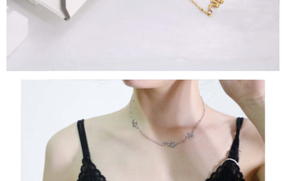 Titanium Steel Simple Style Snake Plating Inlay Zircon Necklace