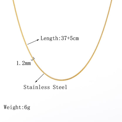 Titanium Steel Hip-Hop Solid Color Plating Layered Necklaces