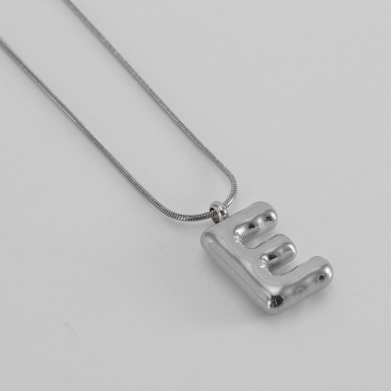 Titanium Steel Hip-Hop Letter Plating Pendant Necklace