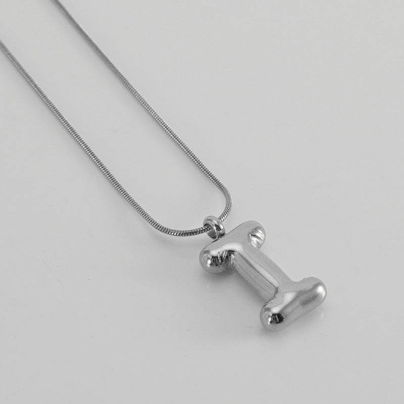 Titanium Steel Hip-Hop Letter Plating Pendant Necklace