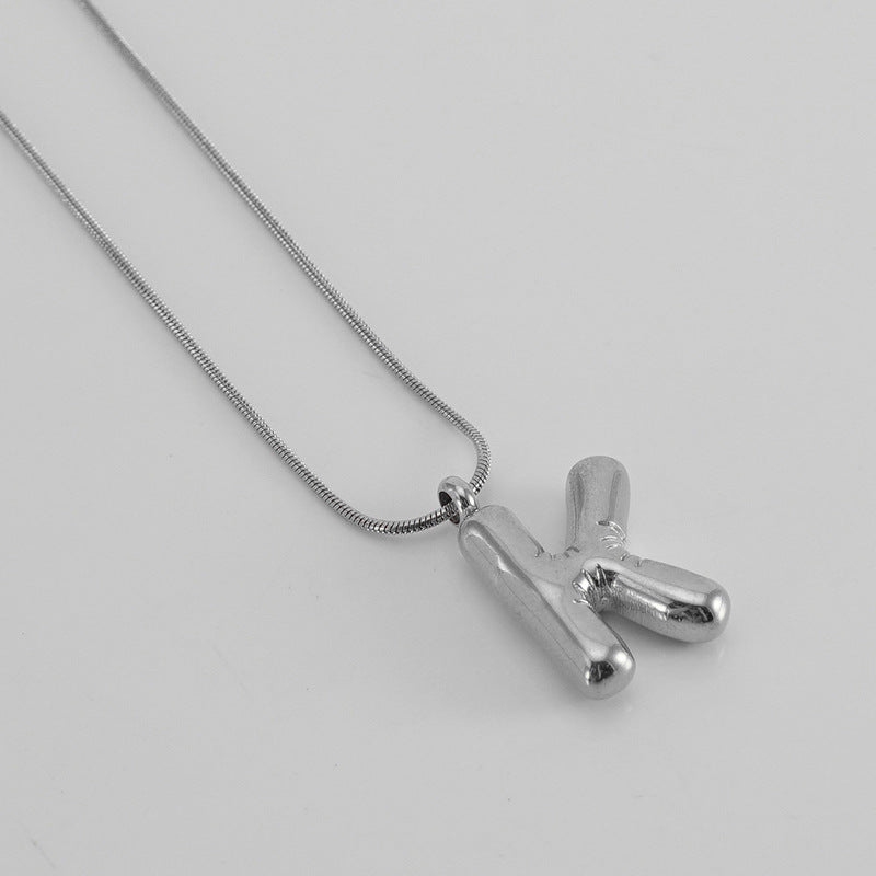 Titanium Steel Hip-Hop Letter Plating Pendant Necklace