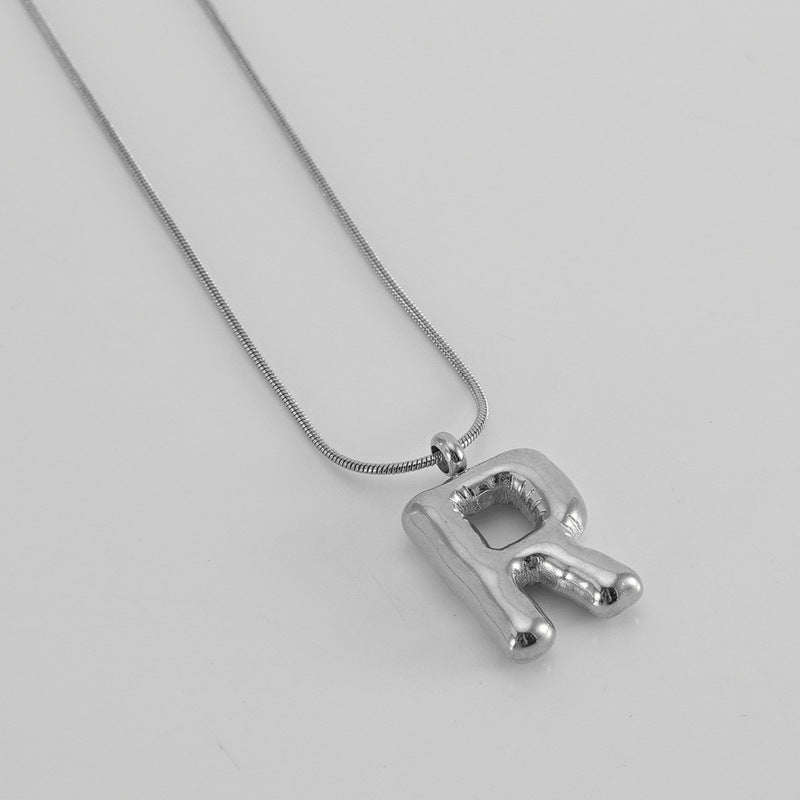 Titanium Steel Hip-Hop Letter Plating Pendant Necklace