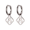 1 Pair Casual Simple Style Letter Plating Stainless Steel Drop Earrings