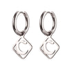 1 Pair Casual Simple Style Letter Plating Stainless Steel Drop Earrings