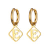 1 Pair Casual Simple Style Letter Plating Stainless Steel Drop Earrings