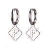 1 Pair Casual Simple Style Letter Plating Stainless Steel Drop Earrings