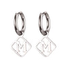 1 Pair Casual Simple Style Letter Plating Stainless Steel Drop Earrings