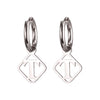 1 Pair Casual Simple Style Letter Plating Stainless Steel Drop Earrings