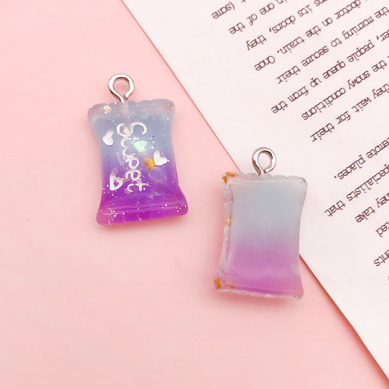 1 Piece Resin Star Heart Shape Grape Pendant